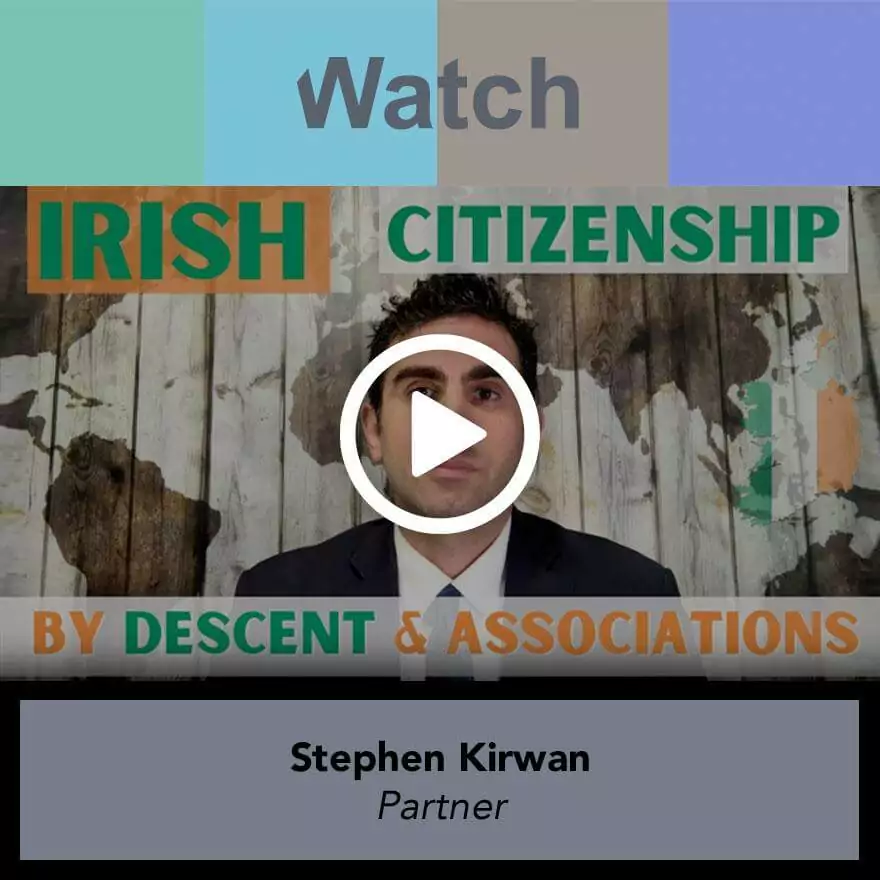 irish citizenship descent associations